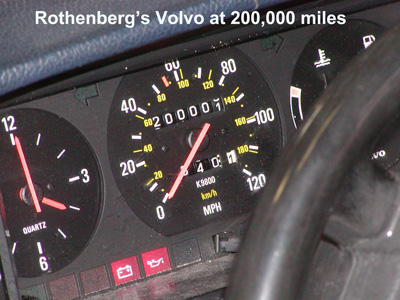 Rothenberg's Volvo at 200,000 miles