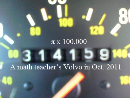 Math Teacher's 1987 Volvo reaches Pi 